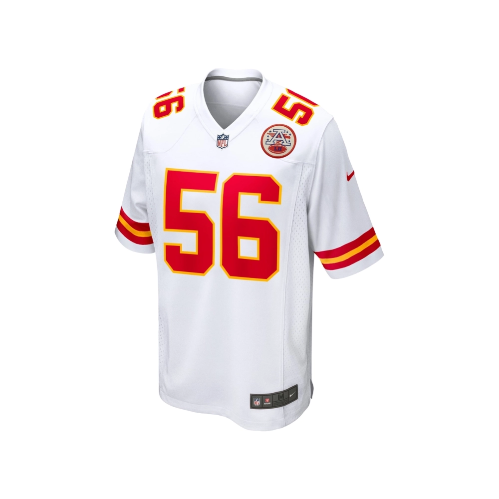 Mens Kansas City Chiefs George Karlaftis White Away Game Player Jersey
