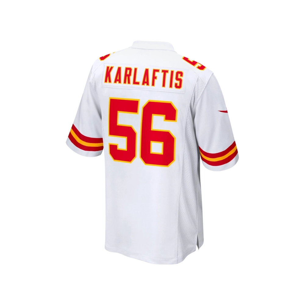 Mens Kansas City Chiefs George Karlaftis White Away Game Player Jersey