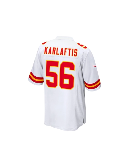 Mens Kansas City Chiefs George Karlaftis White Away Game Player Jersey