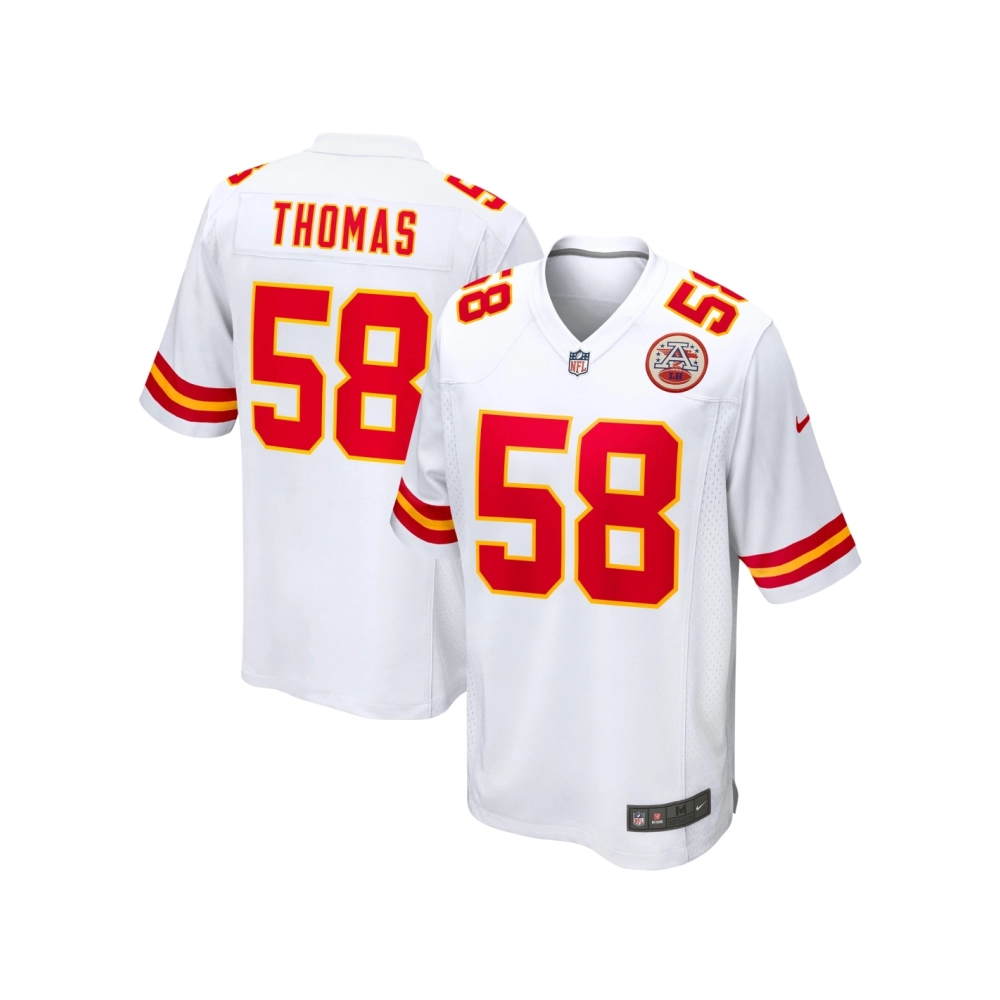 Mens Kansas City Chiefs Derrick Thomas White Retired Player Game Jersey