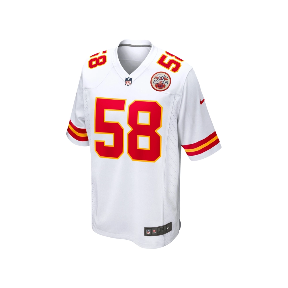 Mens Kansas City Chiefs Derrick Thomas White Retired Player Game Jersey