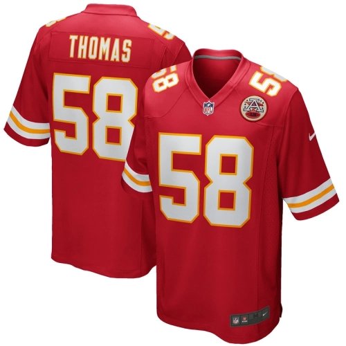 Mens Kansas City Chiefs Derrick Thomas Red Game Retired Player Jersey