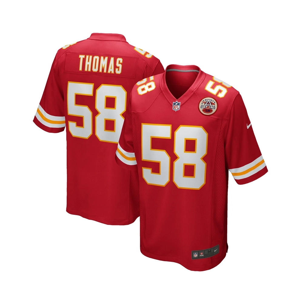 Mens Kansas City Chiefs Derrick Thomas Red Game Retired Player Jersey