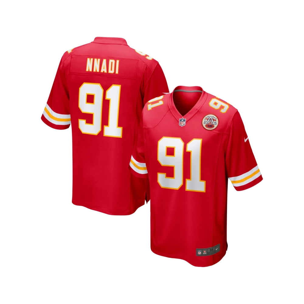 Mens Kansas City Chiefs Derrick Nnadi Red Game Jersey