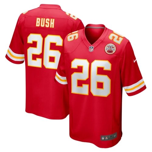 Mens Kansas City Chiefs Deon Bush Red Game Player Jersey