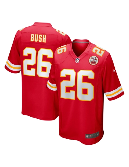 Mens Kansas City Chiefs Deon Bush Red Game Player Jersey