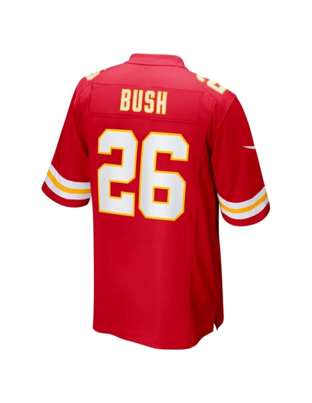 Mens Kansas City Chiefs Deon Bush Red Game Player Jersey