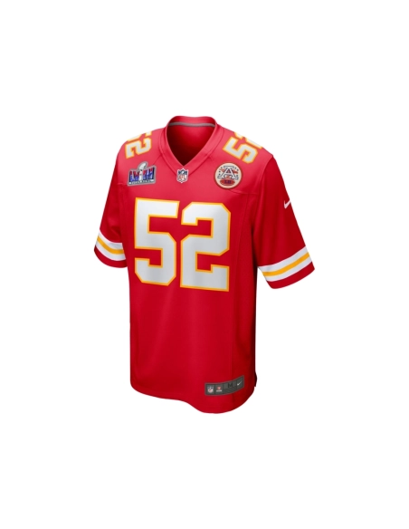 Mens Kansas City Chiefs Creed Humphrey Red Super Bowl LVIII Game Jersey