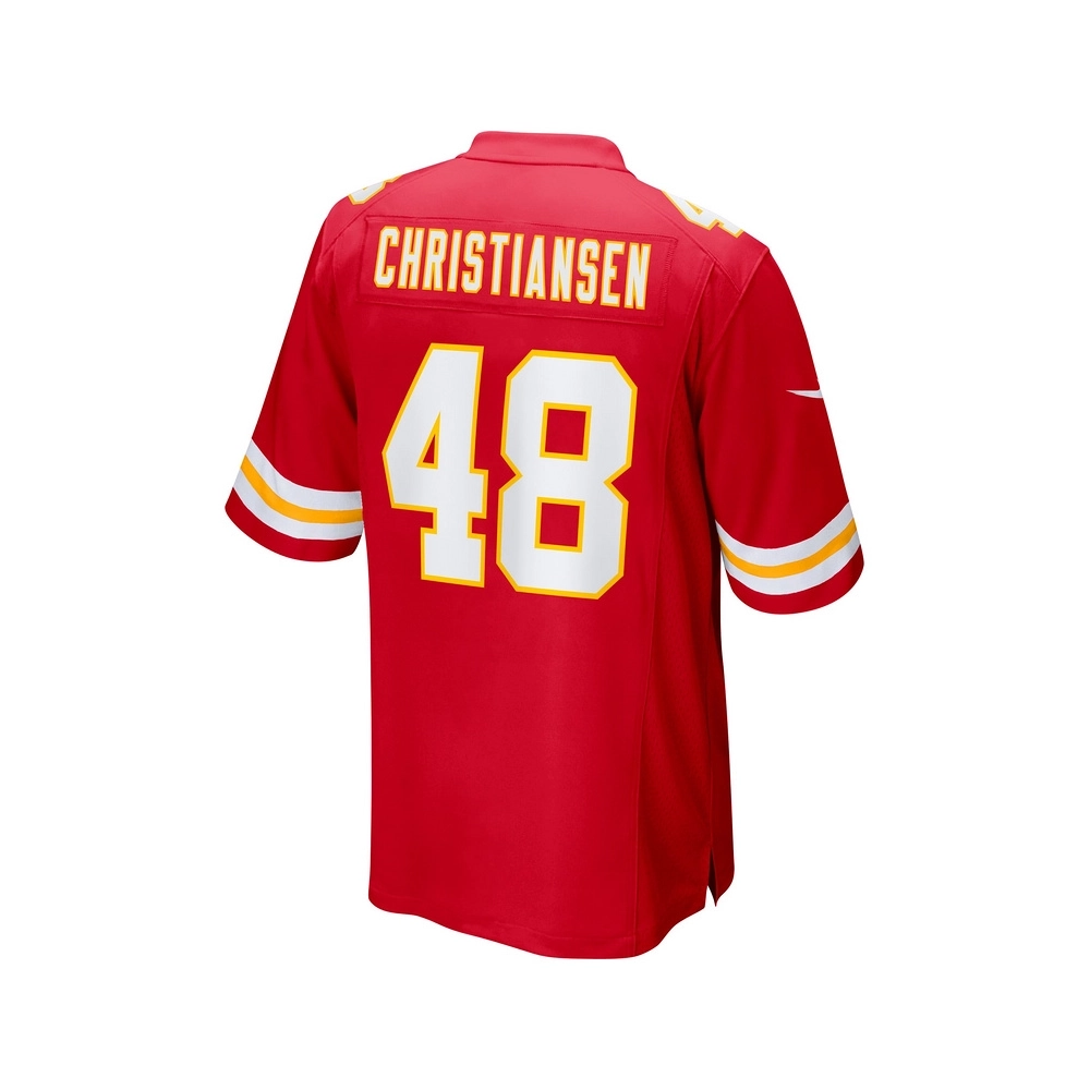 Mens Kansas City Chiefs Cole Christiansen Red Game Player Jersey