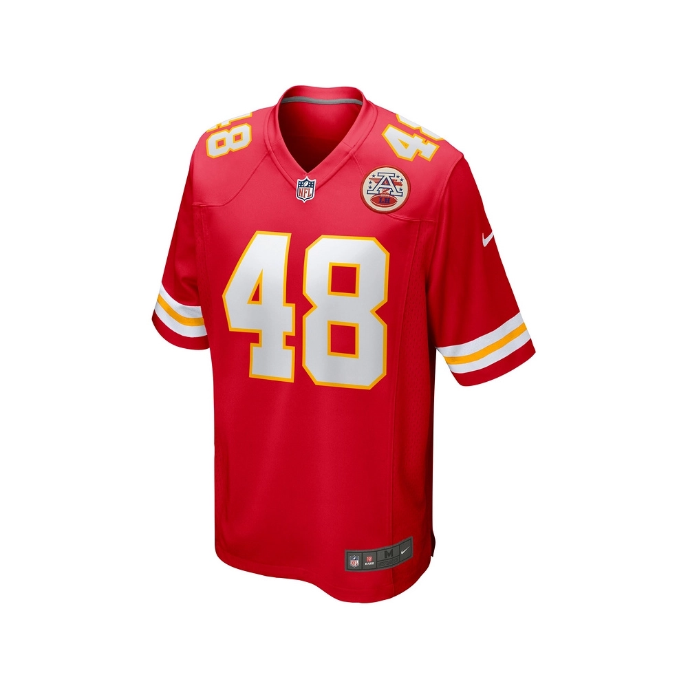 Mens Kansas City Chiefs Cole Christiansen Red Game Player Jersey
