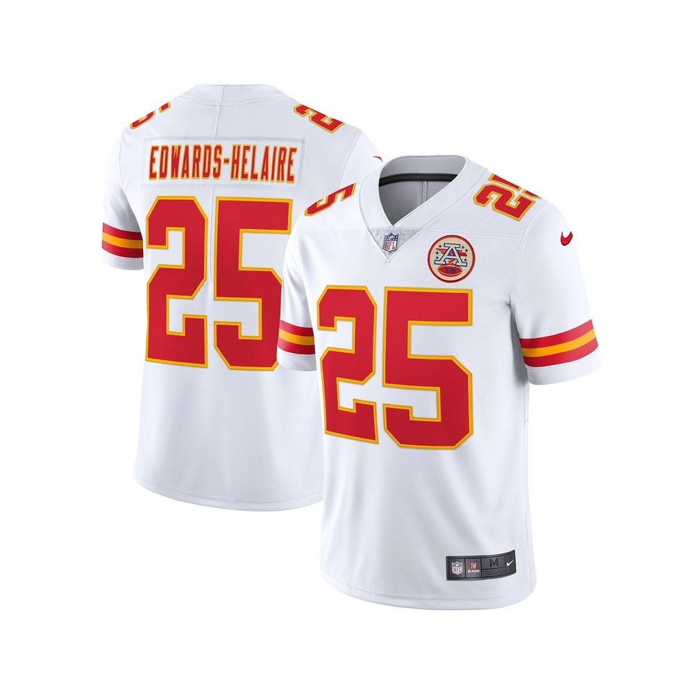 Mens Kansas City Chiefs Clyde Edwards-Helaire White Vapor Limited Jersey