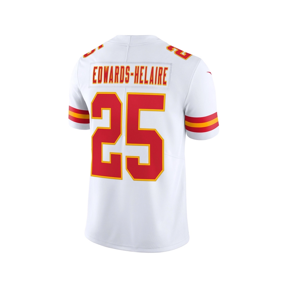 Mens Kansas City Chiefs Clyde Edwards-Helaire White Vapor Limited Jersey