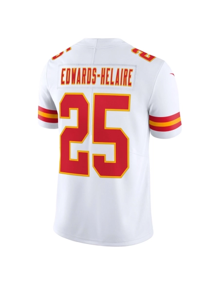 Mens Kansas City Chiefs Clyde Edwards-Helaire White Vapor Limited Jersey