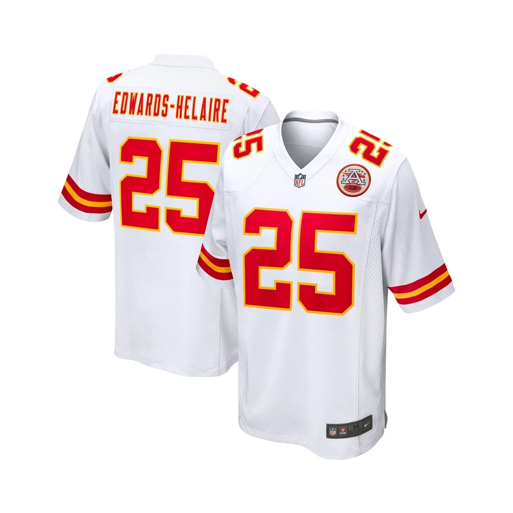 Mens Kansas City Chiefs Clyde Edwards-Helaire White Game Jersey