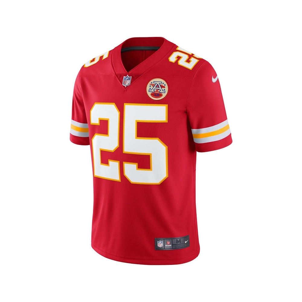 Mens Kansas City Chiefs Clyde Edwards-Helaire Red Vapor Limited Jersey