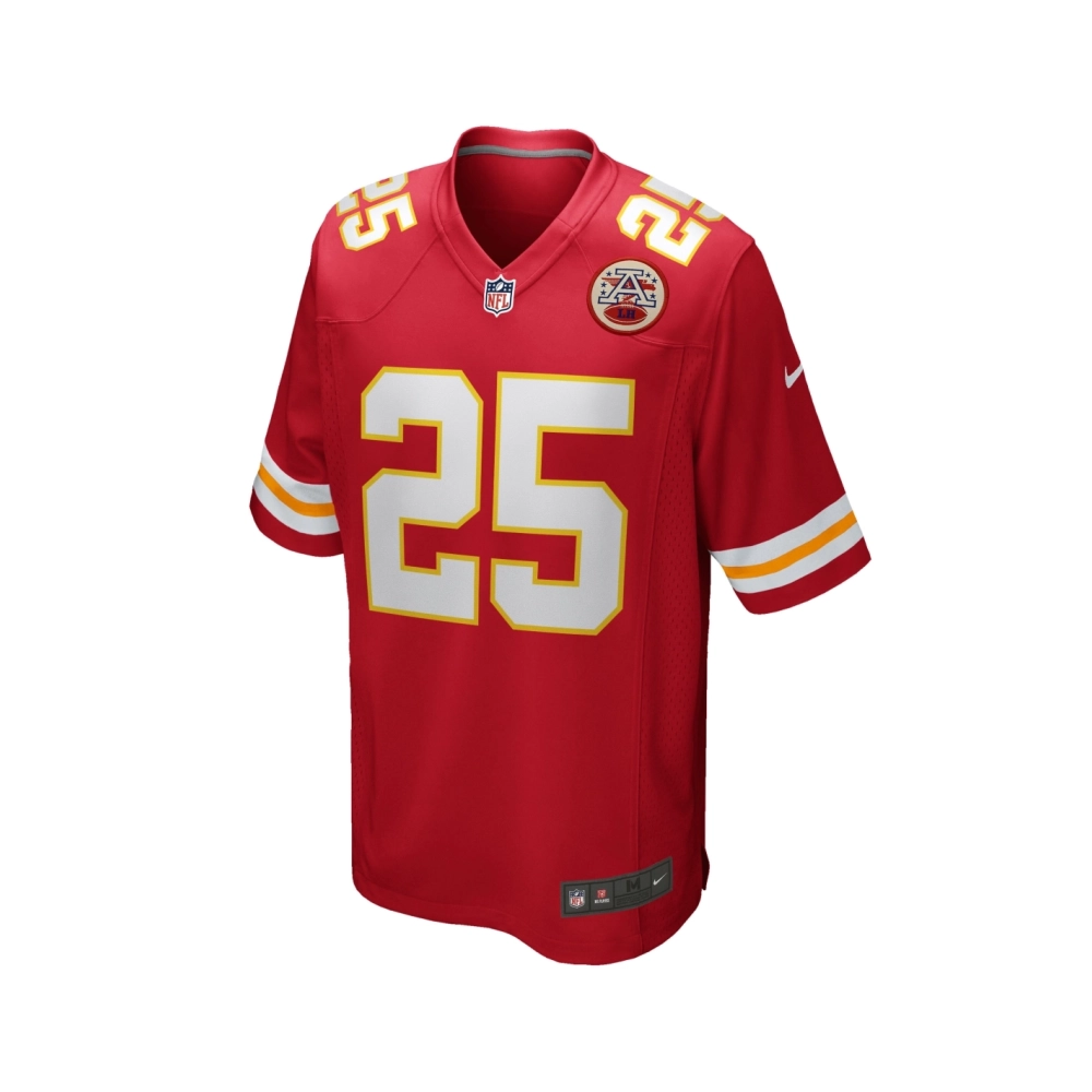 Mens Kansas City Chiefs Clyde Edwards-Helaire Red Player Game Jersey