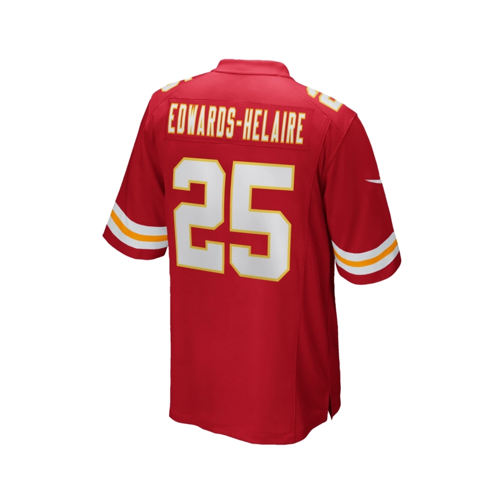 Mens Kansas City Chiefs Clyde Edwards-Helaire Red Player Game Jersey