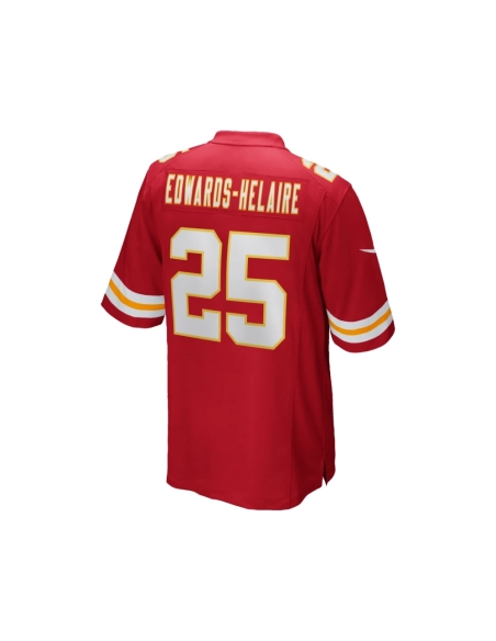 Mens Kansas City Chiefs Clyde Edwards-Helaire Red Player Game Jersey