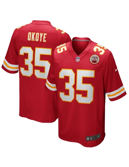 Mens Kansas City Chiefs Christian Okoye Red Game Retired Player Jersey