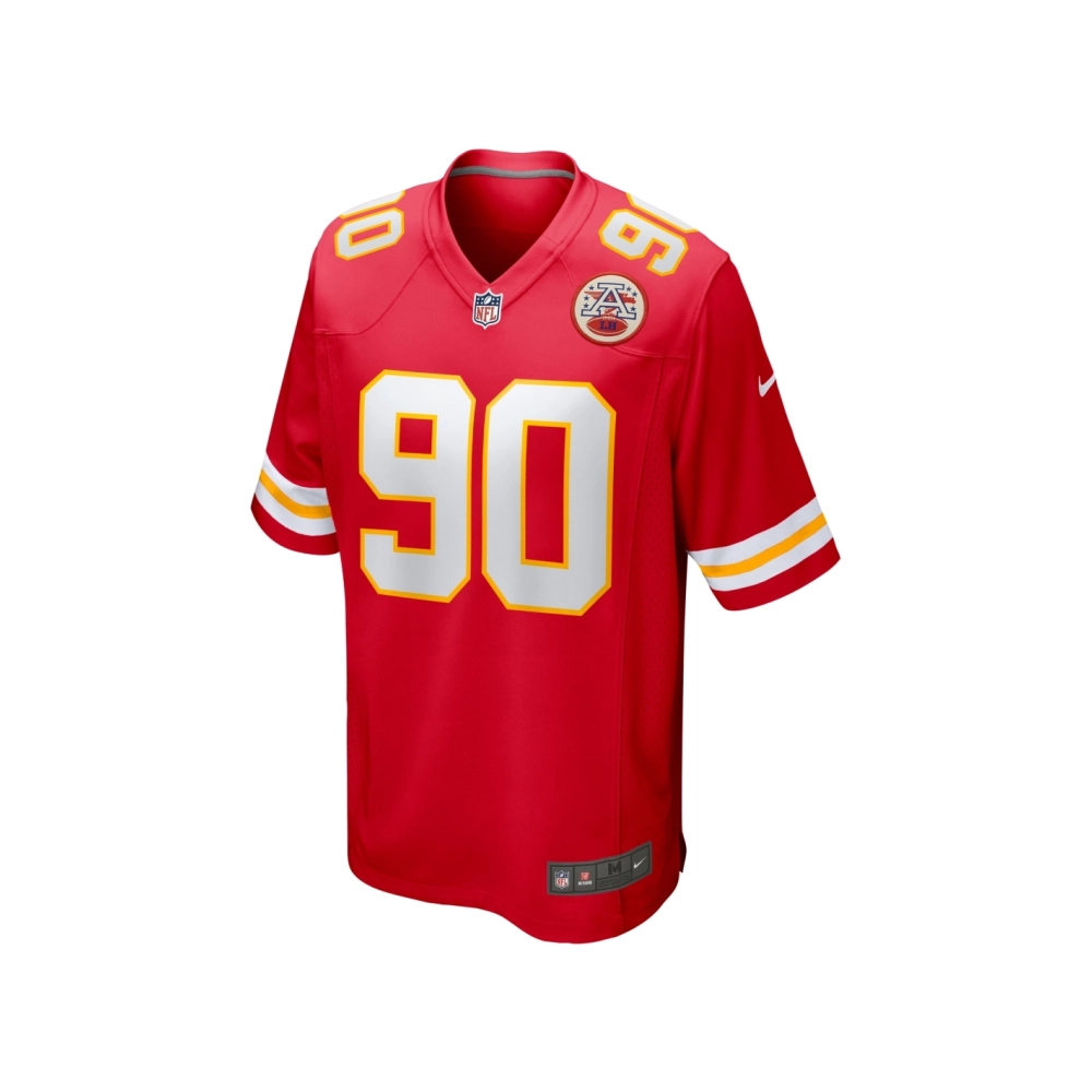 Mens Kansas City Chiefs Charles Omenihu Red Game Player Jersey
