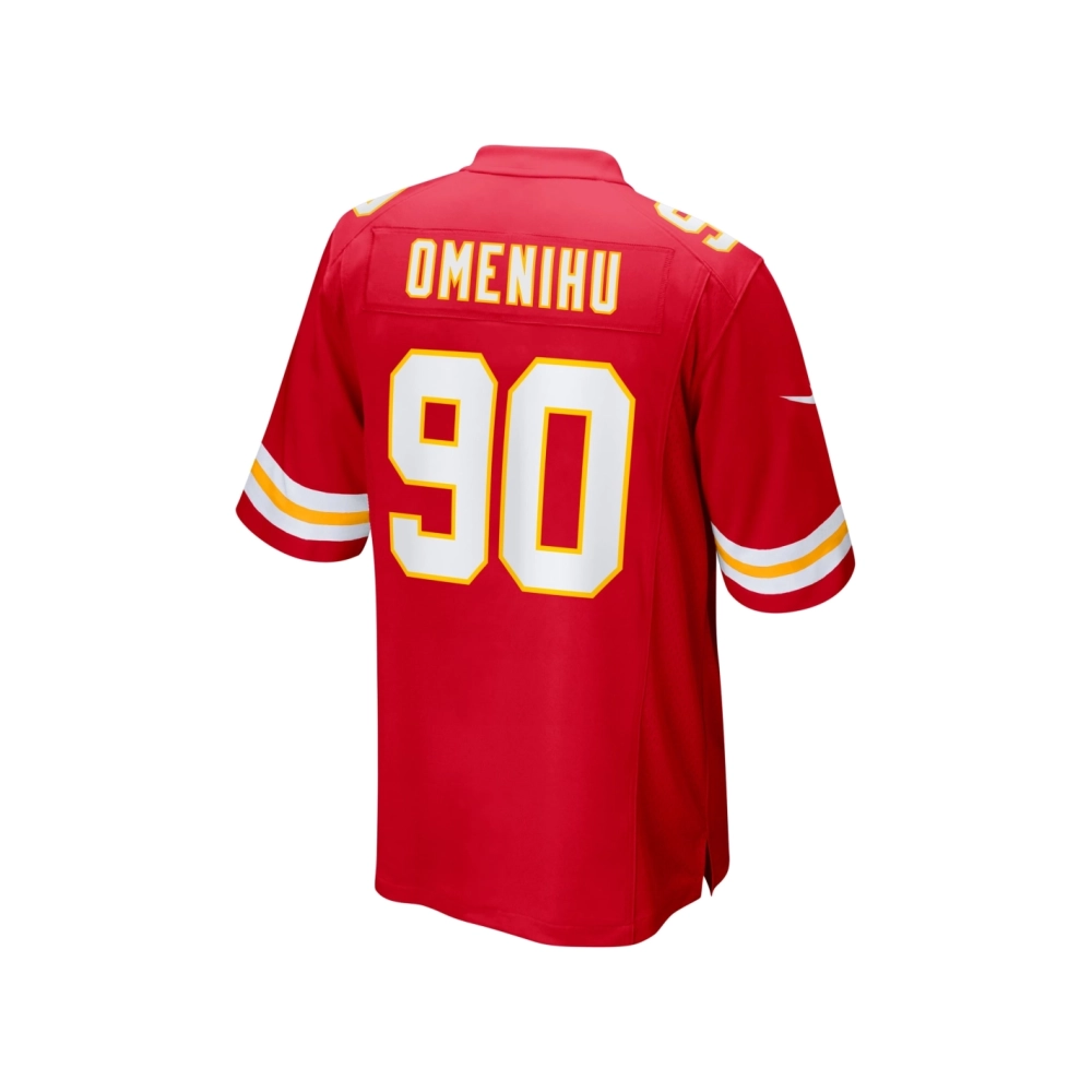 Mens Kansas City Chiefs Charles Omenihu Red Game Player Jersey