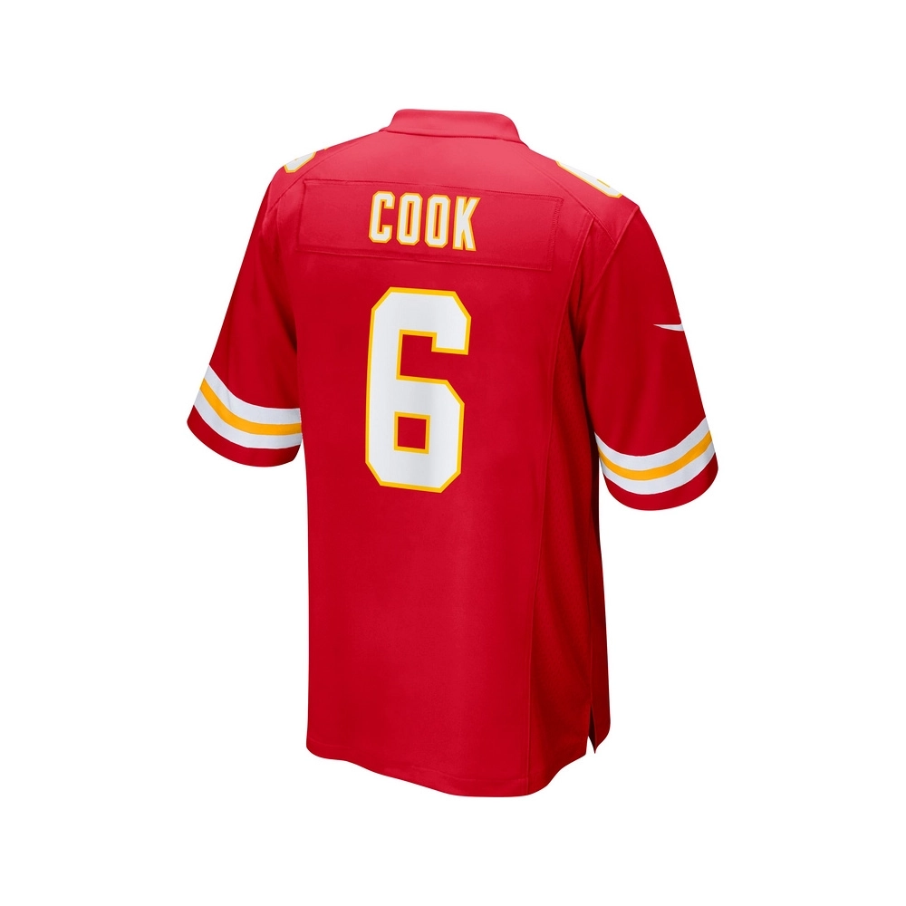 Mens Kansas City Chiefs Bryan Cook Red Game Player Jersey