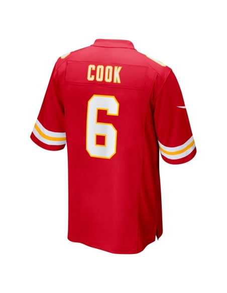 Mens Kansas City Chiefs Bryan Cook Red Game Player Jersey