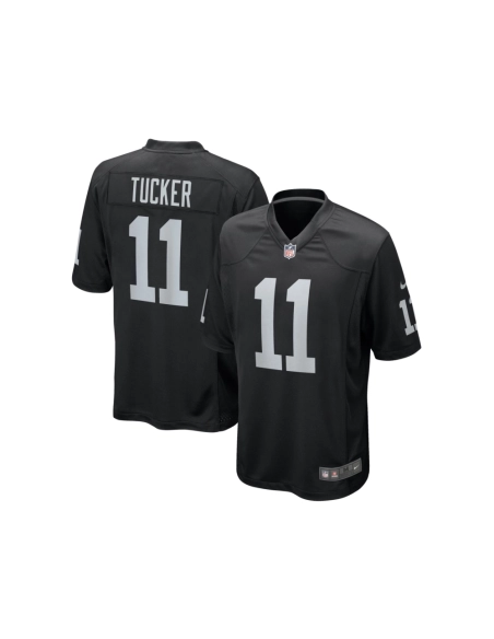 Mens Las Vegas Raiders Tre Tucker Black Team Game Jersey