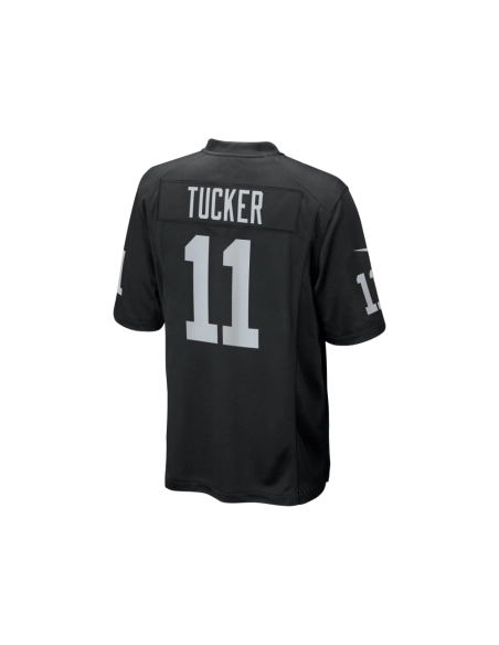 Mens Las Vegas Raiders Tre Tucker Black Team Game Jersey