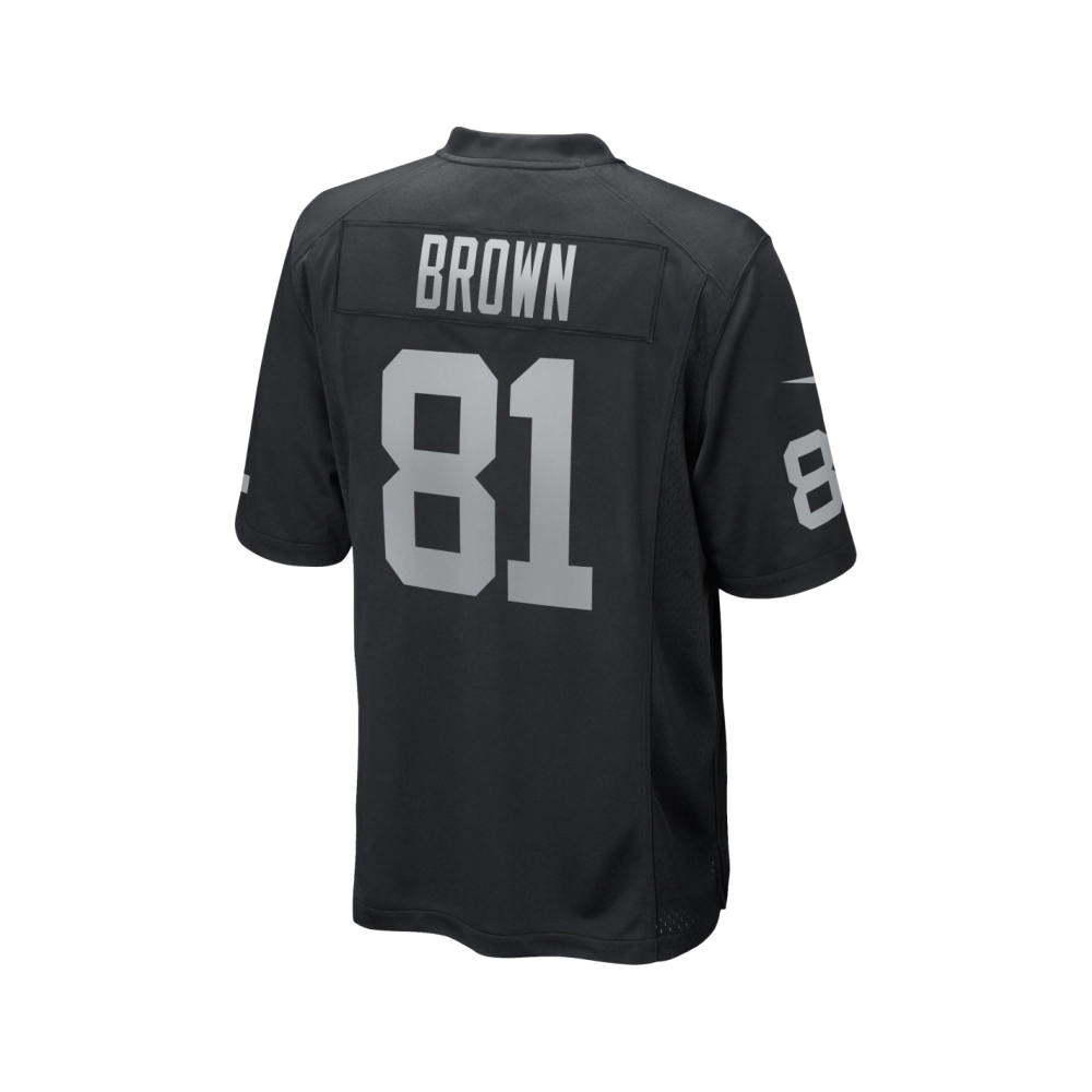 Mens Las Vegas Raiders Tim Brown Black Game Retired Player Jersey