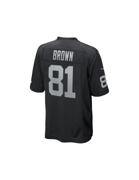 Mens Las Vegas Raiders Tim Brown Black Game Retired Player Jersey