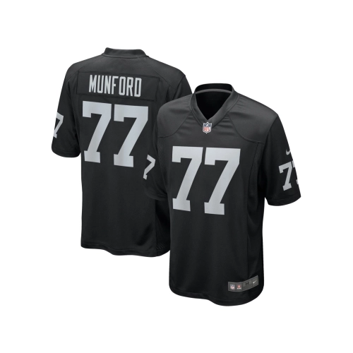 Mens Las Vegas Raiders Thayer Munford Jr. Black Team Game Jersey