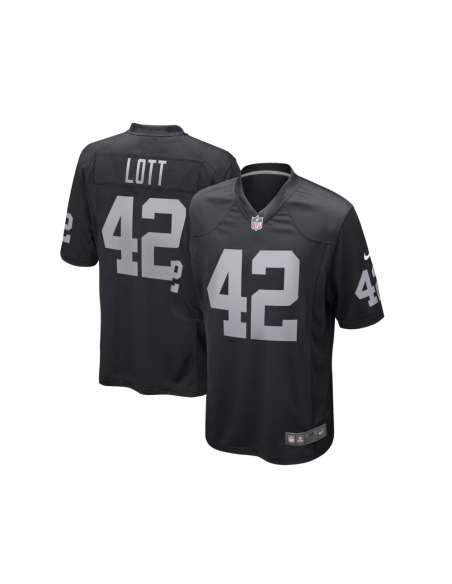 Mens Las Vegas Raiders Ronnie Lott Black Game Retired Player Jersey