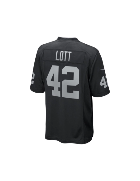 Mens Las Vegas Raiders Ronnie Lott Black Game Retired Player Jersey