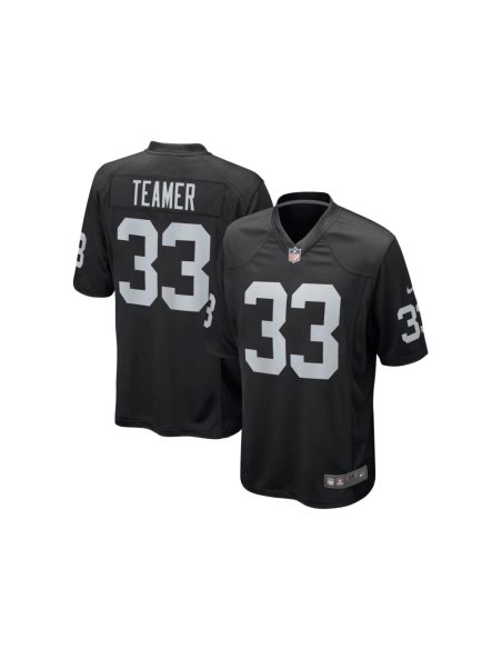 Mens Las Vegas Raiders Roderic Teamer Black Game Jersey