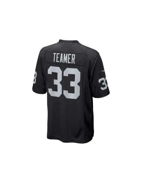 Mens Las Vegas Raiders Roderic Teamer Black Game Jersey