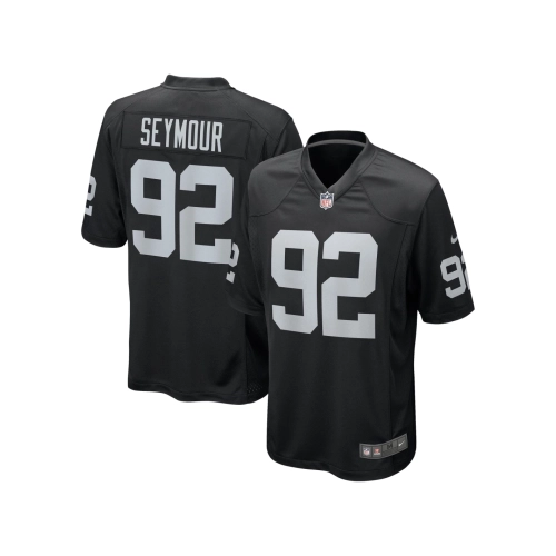 Mens Las Vegas Raiders Richard Seymour Black Retired Player Game Jersey