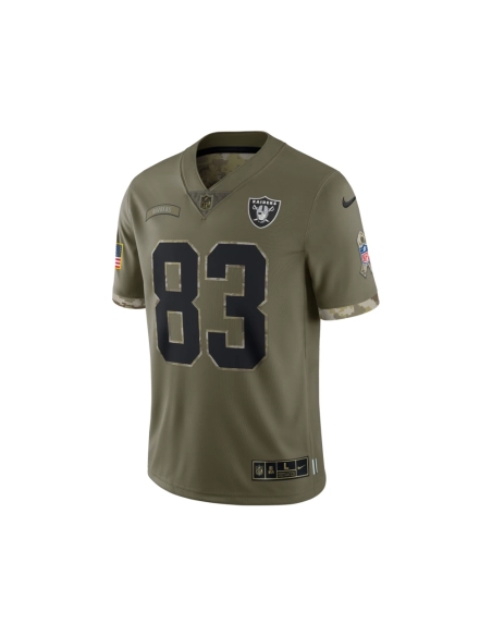Mens Las Vegas Raiders Olive 2022 Salute To Service Limited Jersey