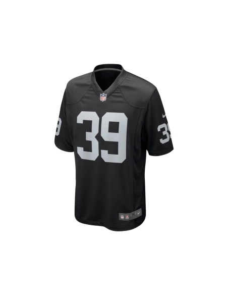 Mens Las Vegas Raiders Nate Hobbs Black Game Jersey
