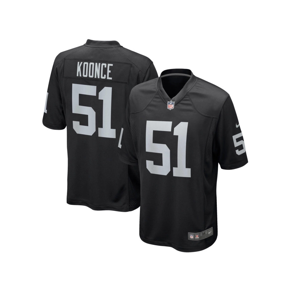Mens Las Vegas Raiders Malcolm Koonce Black Game Jersey