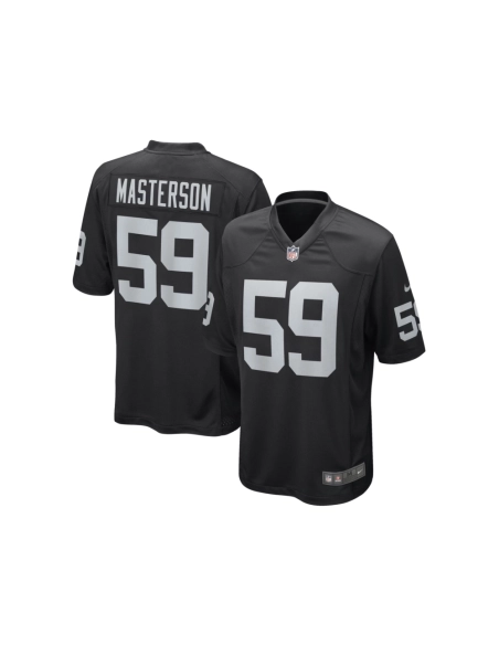 Mens Las Vegas Raiders Luke Masterson Black Game Player Jersey