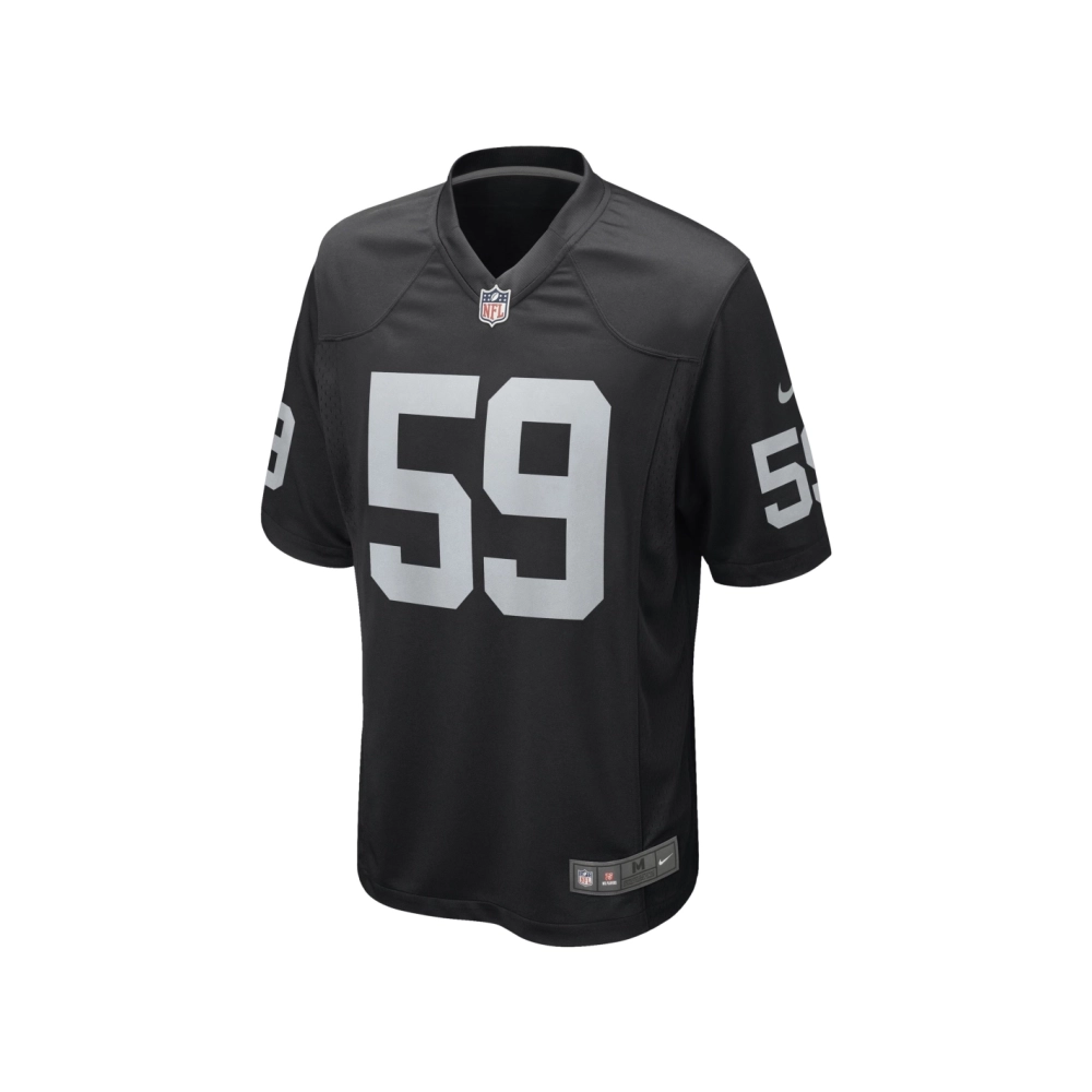 Mens Las Vegas Raiders Luke Masterson Black Game Player Jersey