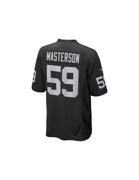 Mens Las Vegas Raiders Luke Masterson Black Game Player Jersey