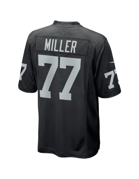 Mens Las Vegas Raiders Kolton Miller Black Game Player Jersey