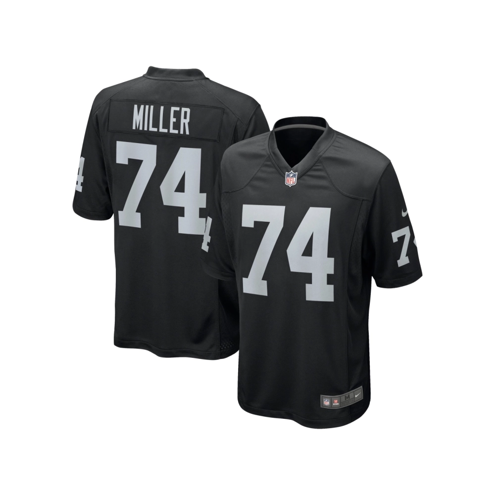Mens Las Vegas Raiders Kolton Miller Black Game Jersey