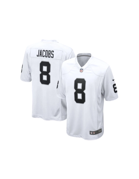 Mens Las Vegas Raiders Josh Jacobs White Game Player Jersey