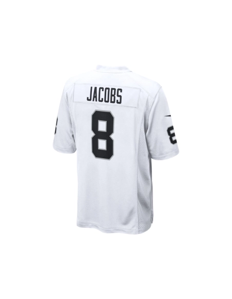Mens Las Vegas Raiders Josh Jacobs White Game Player Jersey