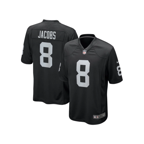 Mens Las Vegas Raiders Josh Jacobs Black Game Player Jersey