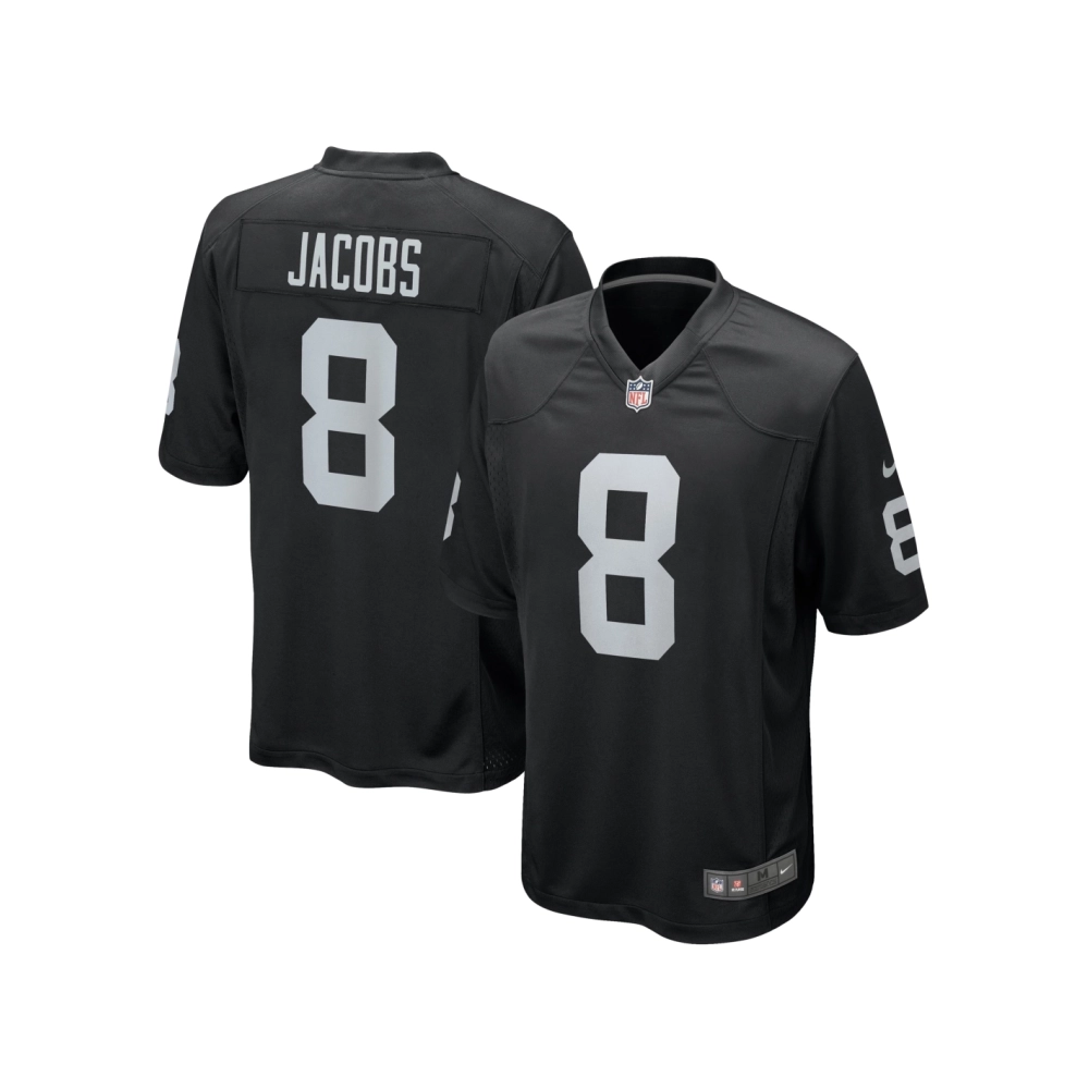 Mens Las Vegas Raiders Josh Jacobs Black Game Player Jersey