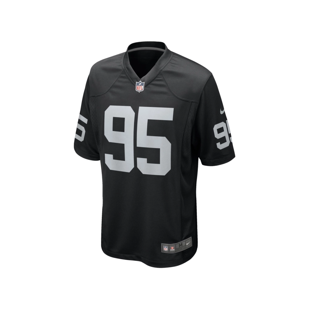 Mens Las Vegas Raiders John Jenkins Black Game Jersey